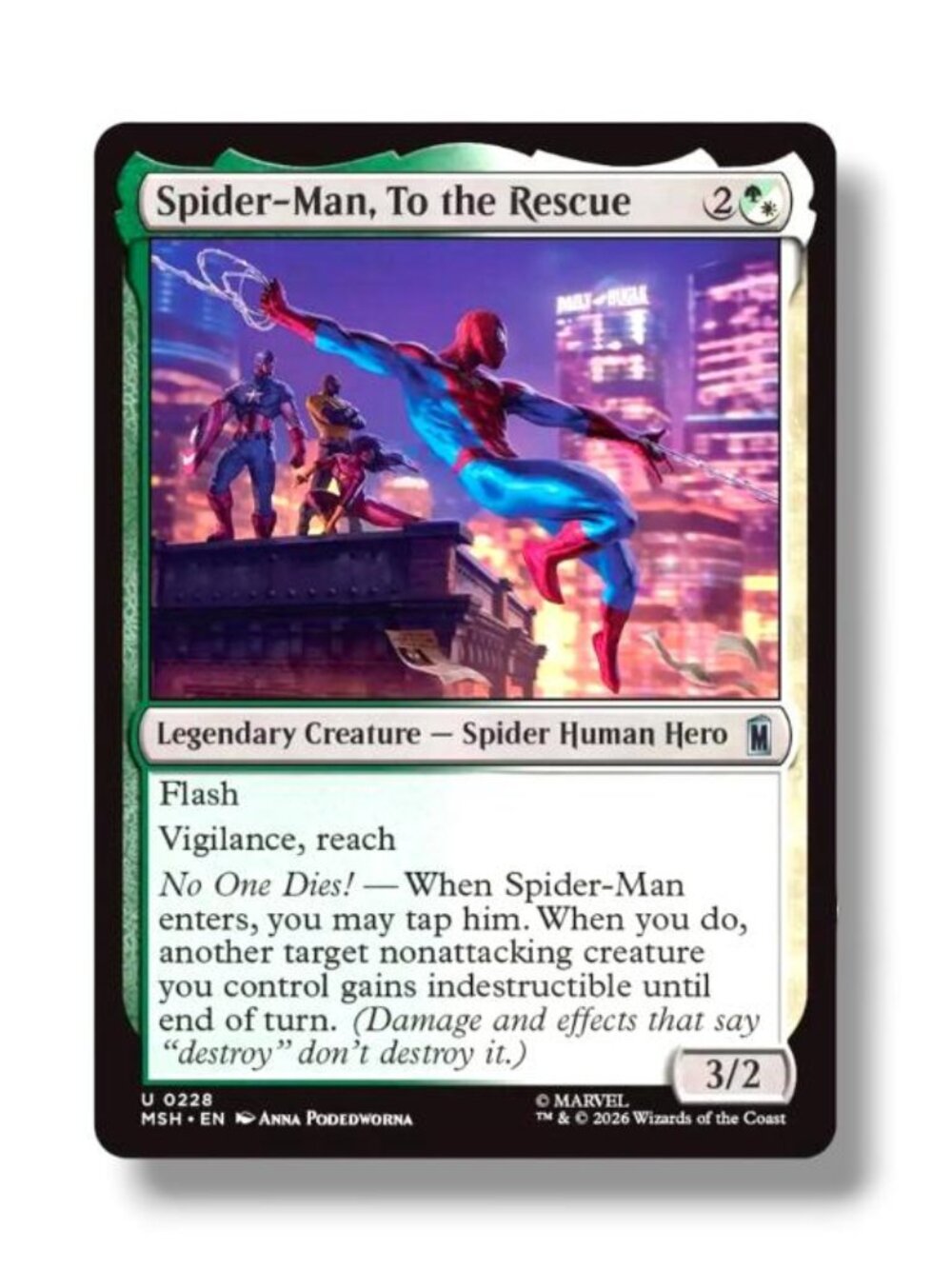 SPIDERMAN -(TO THE RESCUE) (0228) - W PROTECTIVE CLEAR CASE (MSH) - MINT